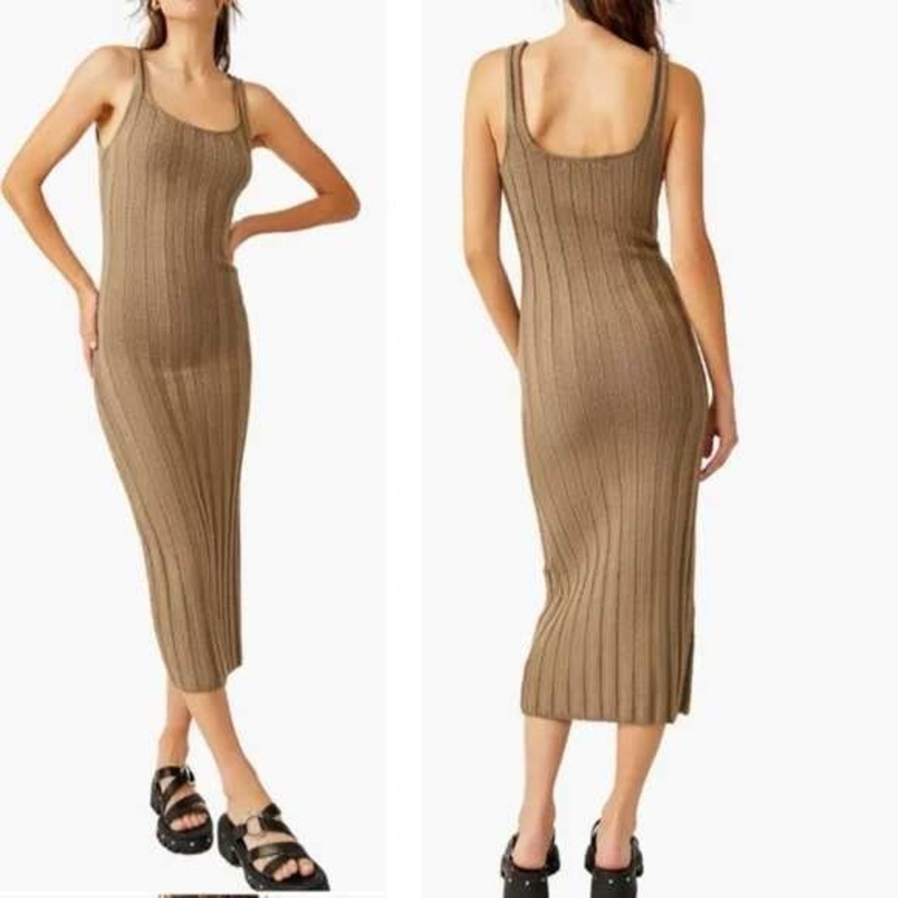 NWT FREE PEOPLE Beach Santos Sweater Midi Dress Women's‎ Medium Bodycon Ribbed - Picture 3 of 12